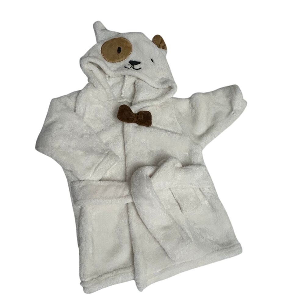 Hudson Baby Unisex Baby plush bathrobe Puppy dog sz 0-9 mth